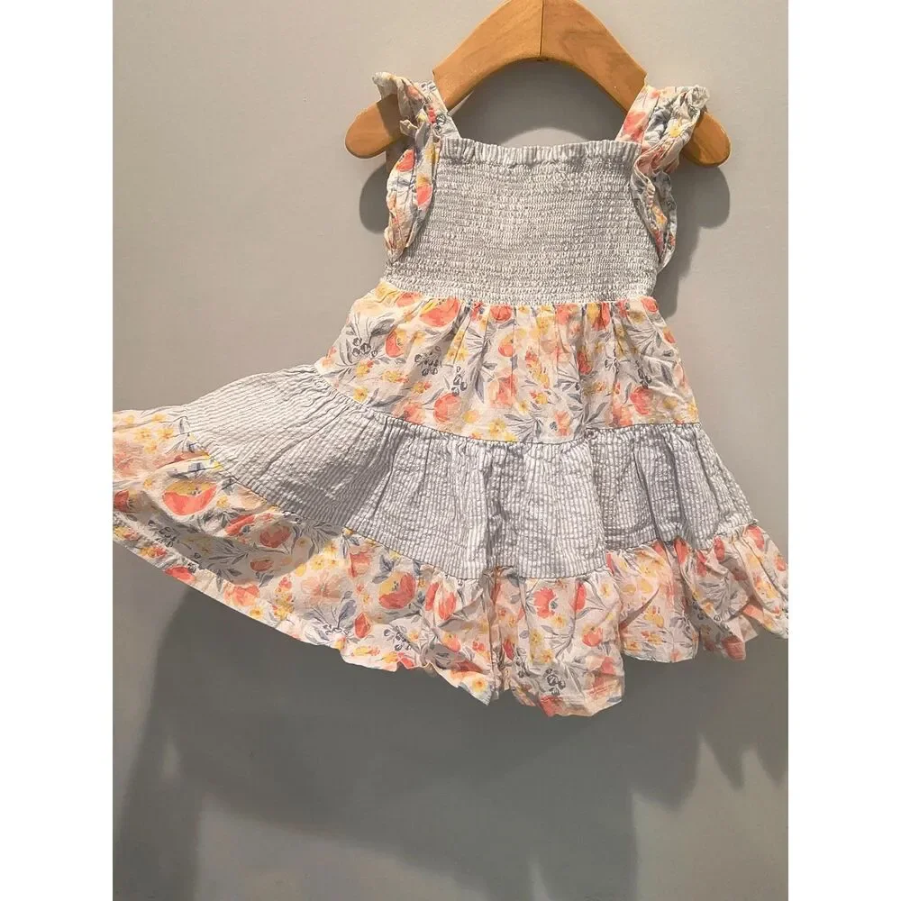 Toddler Girls Tommy bahama summer ruffle vacation dress- 12m